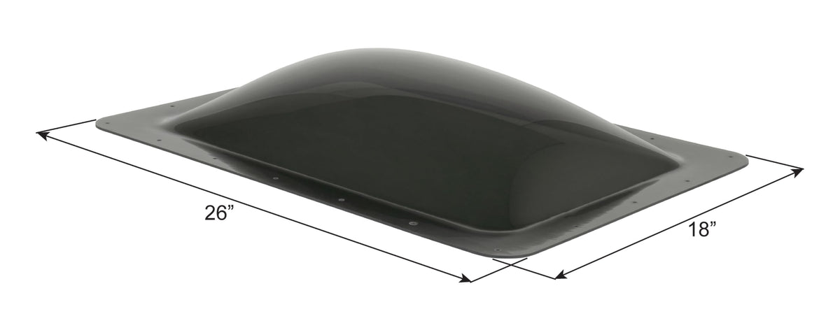 ICON ICON RV Skylight - SL1422DS - Dark Smoke, Fits 14"x22" Openings, 16"x26" Overall, Outer Dome Skylight - Outdoor Depot