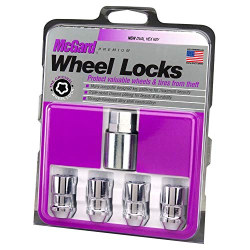 MCGARD 24130 Chrome Cone Seat Wheel Locks (1/2" - 20 Thread Size) - Set of 4