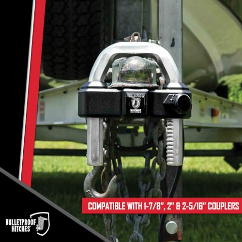 BulletProof Hitches BulletProof Hitches - Extreme Duty Trailer Coupler Lock - Universal Trailer Lock with 1" - Outdoor Depot