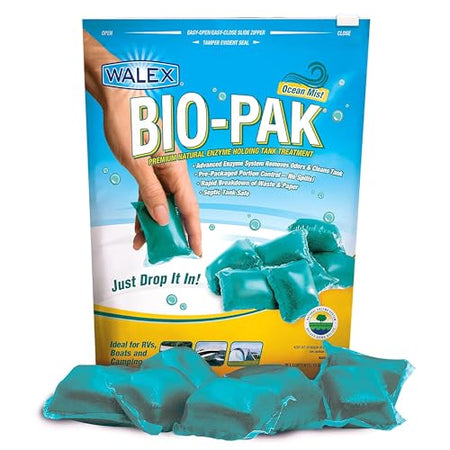 Walex Walex Bio-Pak Black Holding Tank Deodorizer & Waste Digester Drop-Ins - Advanced Enzyme Formula for - Outdoor Depot