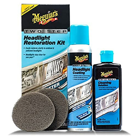 Meguiar's Meguiar's Two Step Car Headlight Restoration Kit, Headlight Cleaner Restores Clear Car Plastic and - Outdoor Depot