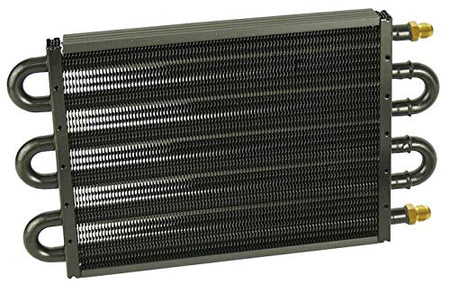 Derale Derale Fluid Cooler, 13.5 x 7.625 x 0.75 in, Tube Type, 6 AN Male Inlet/Outlet, Aluminum, Black - Outdoor Depot