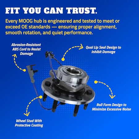 MOOG MOOG 515190 Wheel Bearing and Hub Assembly for Chevrolet Express 2500 - Outdoor Depot
