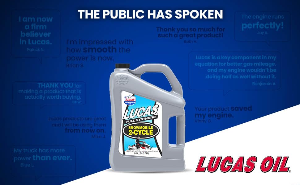Lucas Oil Lucas Oil 10847 Synthetic 2-Cycle Snowmobile Oil - 1 Gallon - Outdoor Depot