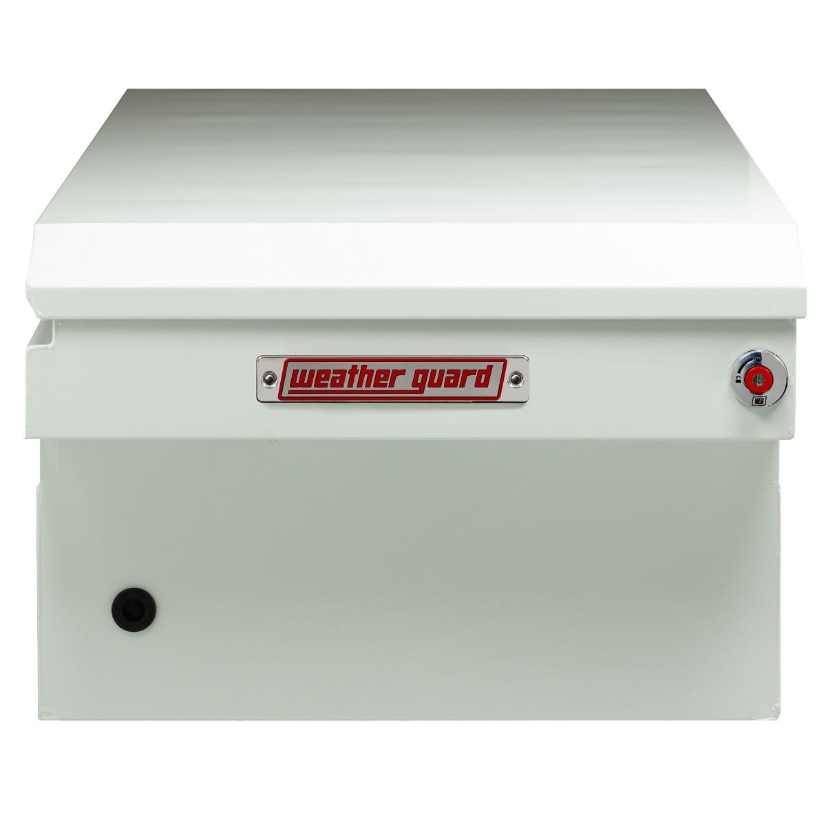 Weather Guard Weather Guard Model 116-3-04 Saddle Box, Steel, Full Extra Wide, White, 14.4 cu ft - Outdoor Depot