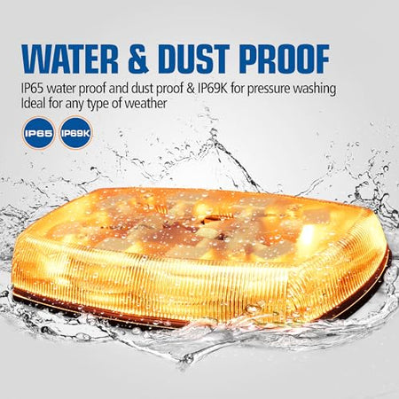 ECCO ECCO LED Mini Bar Amber 15 Inch Roof Top Light Bar 12V 24V for Cars Trucks Snow Plow Vehicles Warning - Outdoor Depot