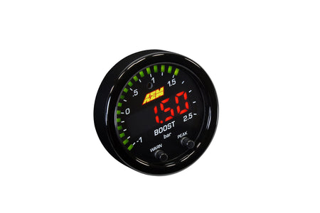 AEM AEM 30-0306 X-Series Boost Pressure Gauge 52mm, Black - Outdoor-Depot.us