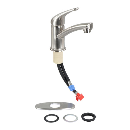 Empire Faucets Empire Faucets SL70LVRN-E Single Handle Bathroom Faucet with Extended Reach Spout - Brushed - Outdoor Depot