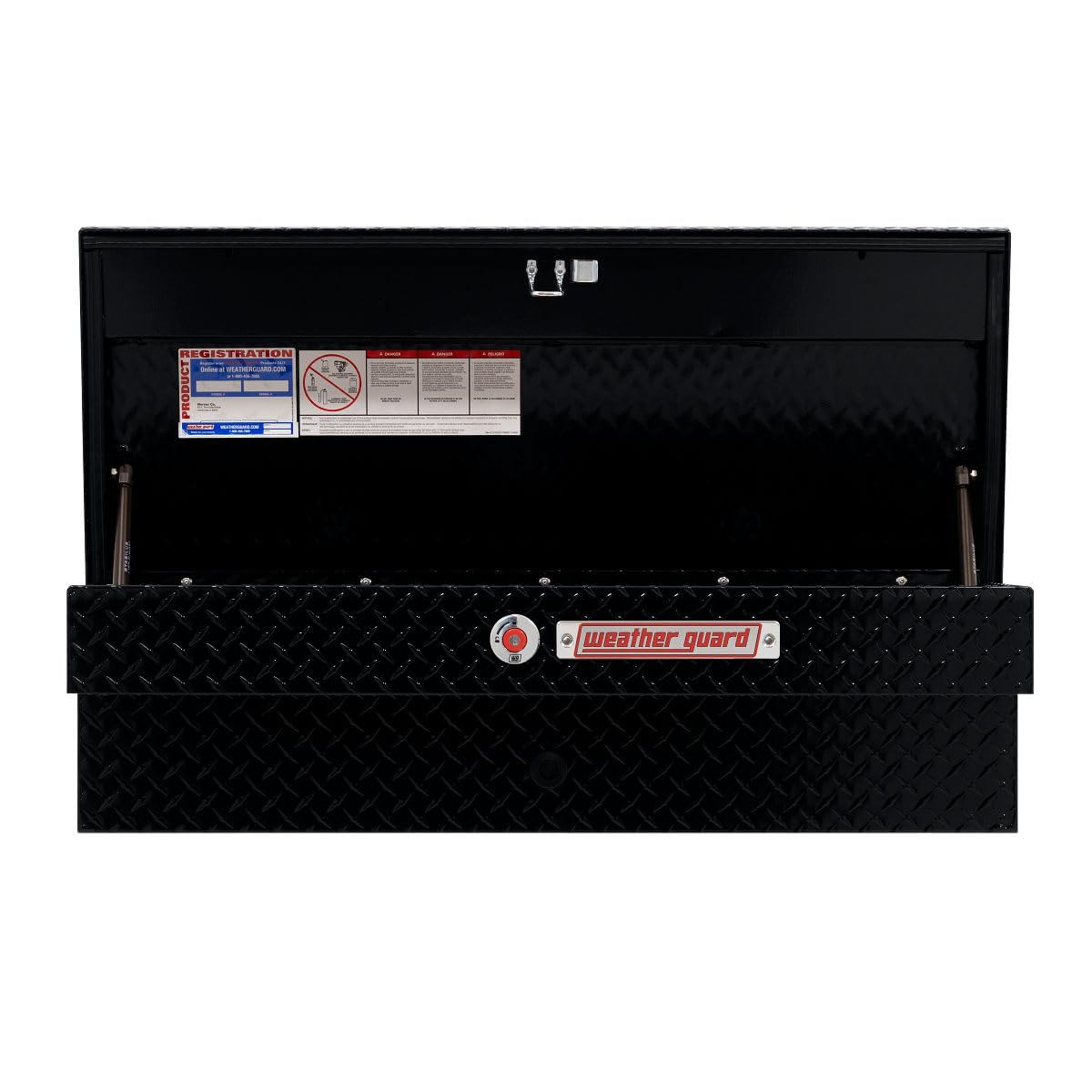 Weather Guard Weather Guard Model 184-5-04 41in Lo-Side Truck Box, Aluminum, Gloss Black, 3.0 cu ft capacity - Outdoor Depot