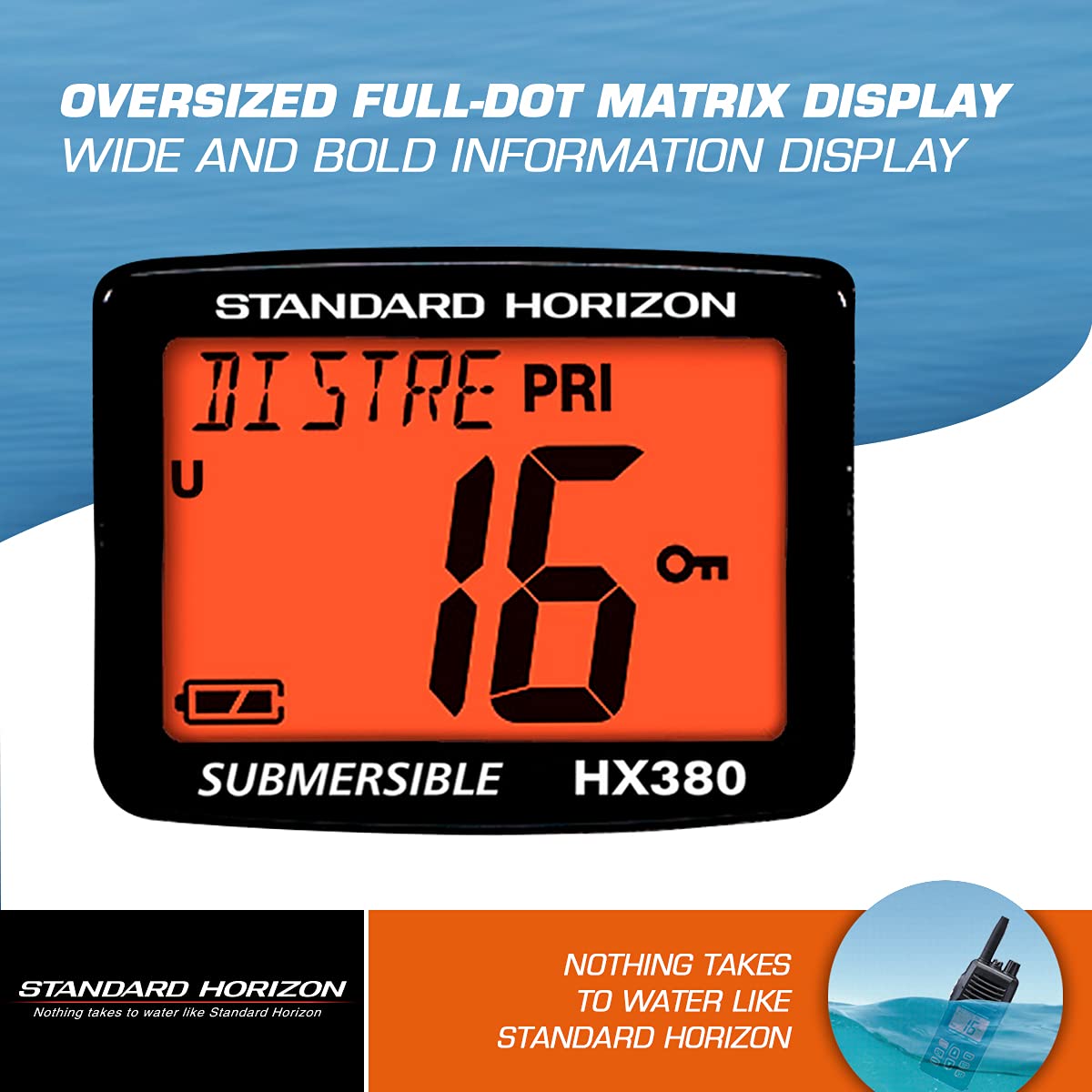 STANDARD HORIZON Standard Horizon HX380 1.5" Standard Handheld VHF - Outdoor Depot