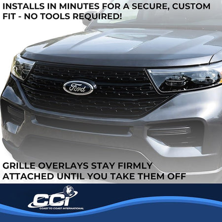 Coast to Coast International CCI Grille Insert GI197BLK, Overlay, Mesh Style, 2 Piece, Painted, Gloss Black, - Outdoor Depot