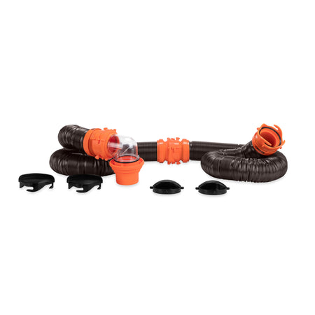 Camco Camco RhinoFLEX 20-Ft Camper/RV Sewer Hose Kit - Features Clear Elbow Fitting w/Removable 4-in-1 - Outdoor Depot