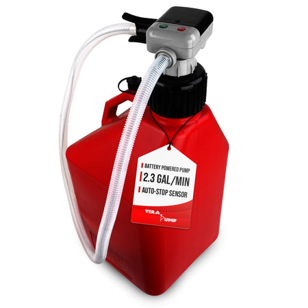 TERA PUMP TERA PUMP Battery Powered Chemical Resistant Fuel Transfer Pump (2.3 GPM) for Methanol, Ethanol, - Outdoor Depot