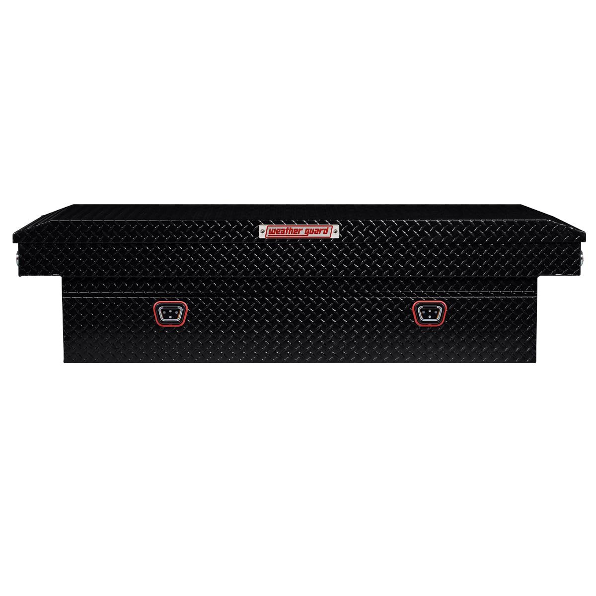 Weather Guard Weather Guard Model 117-5-04 Saddle Box, Aluminum, Full Extra Wide, Gloss Black, 14.4 cu ft - Outdoor Depot