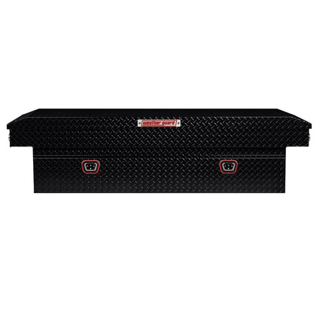 Weather Guard Weather Guard Model 117-5-04 Saddle Box, Aluminum, Full Extra Wide, Gloss Black, 14.4 cu ft - Outdoor Depot