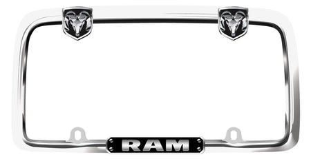 Cruiser Accessories Cruiser Accessories RAM License Plate Frame – Matte Black, Officially Licensed Metal - Outdoor Depot