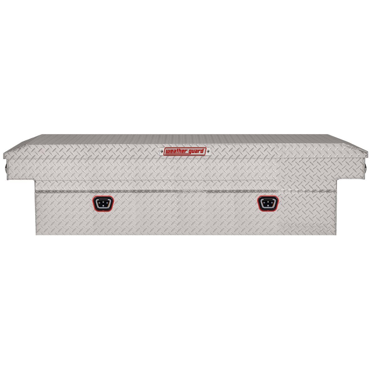 Weather Guard Weather Guard Model 117-0-04 Saddle Box, Aluminum, Full Extra Wide, Clear, 14.4 cu ft - Outdoor Depot