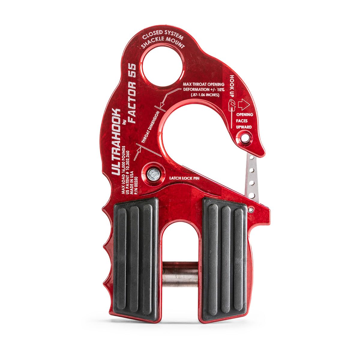 Factor 55 Factor 55 00250-01 Ultrahook Winch Hook Closed System Shackle Max Load 16,000 lbs ULT Strength - Outdoor Depot