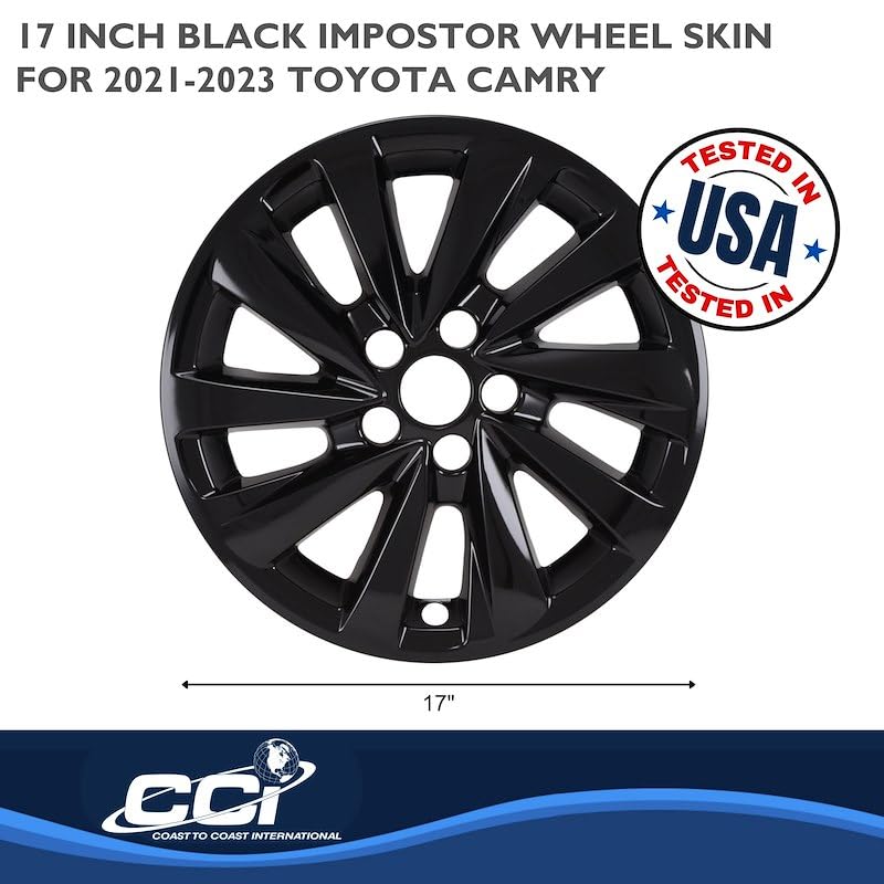 Coast to Coast International Impostor Wheel Skins Fits Toyota Camry LE 2021-2025 Set of 4 Wheel Skins 17 - Outdoor Depot