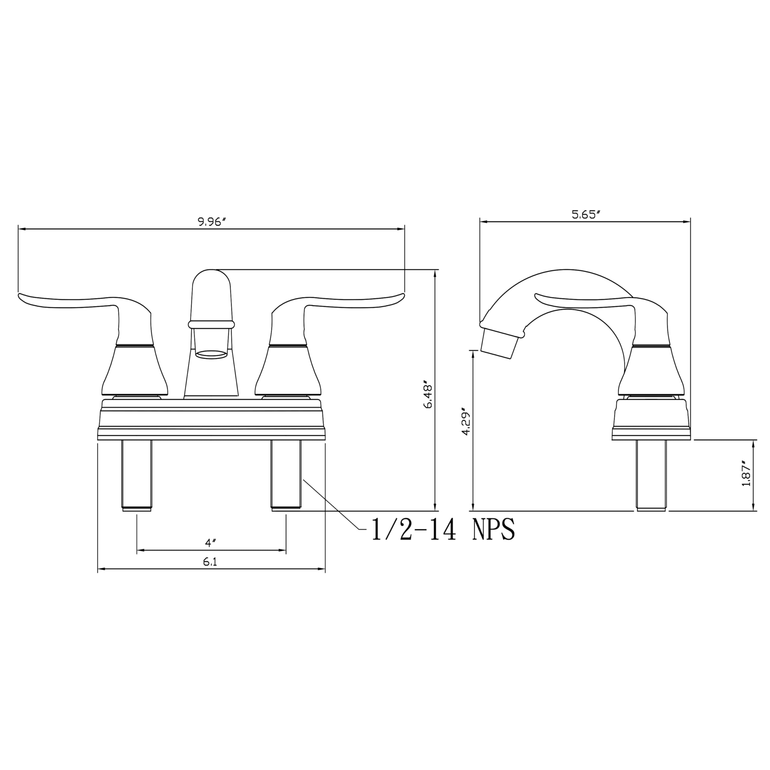 Dura Faucet Dura Faucet Elegant Arc Spout RV Lavatory Faucet - Matte Black - Outdoor Depot