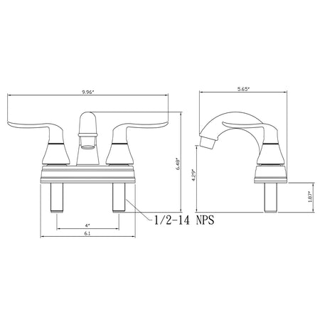 Dura Faucet Dura Faucet Elegant Arc Spout RV Lavatory Faucet - Matte Black - Outdoor Depot