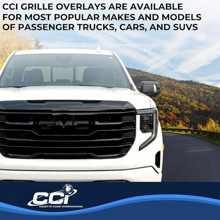 Coast to Coast International CCI Grille Insert GI205BLK, Tape-On Overlay, 8 Piece, Painted, Gloss Black, ABS - Outdoor Depot