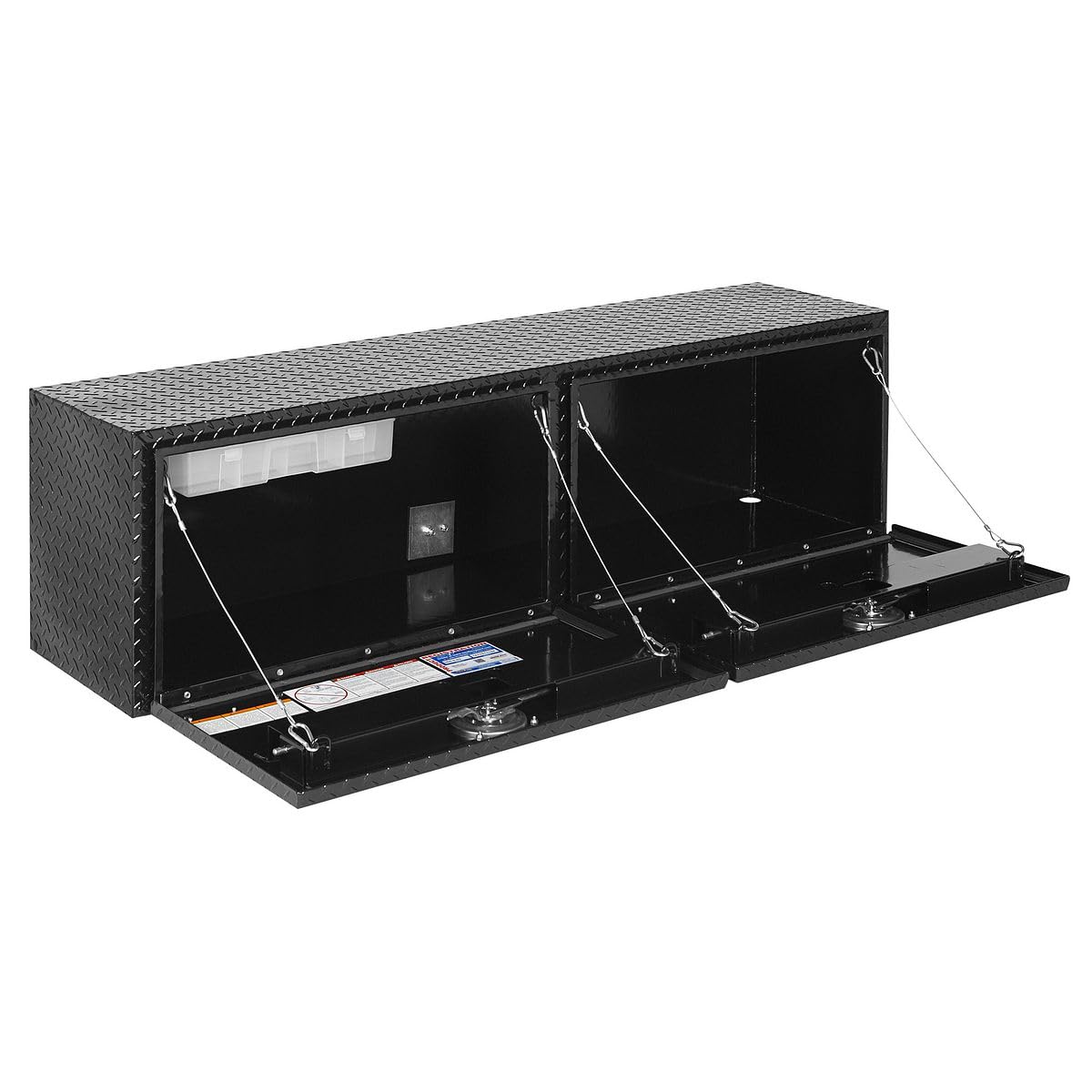 Weather Guard Weather Guard Model 365-5-02 Super Hi-Side Truck Box, Aluminum, Gloss Black, 10.8 cu ft - Outdoor Depot