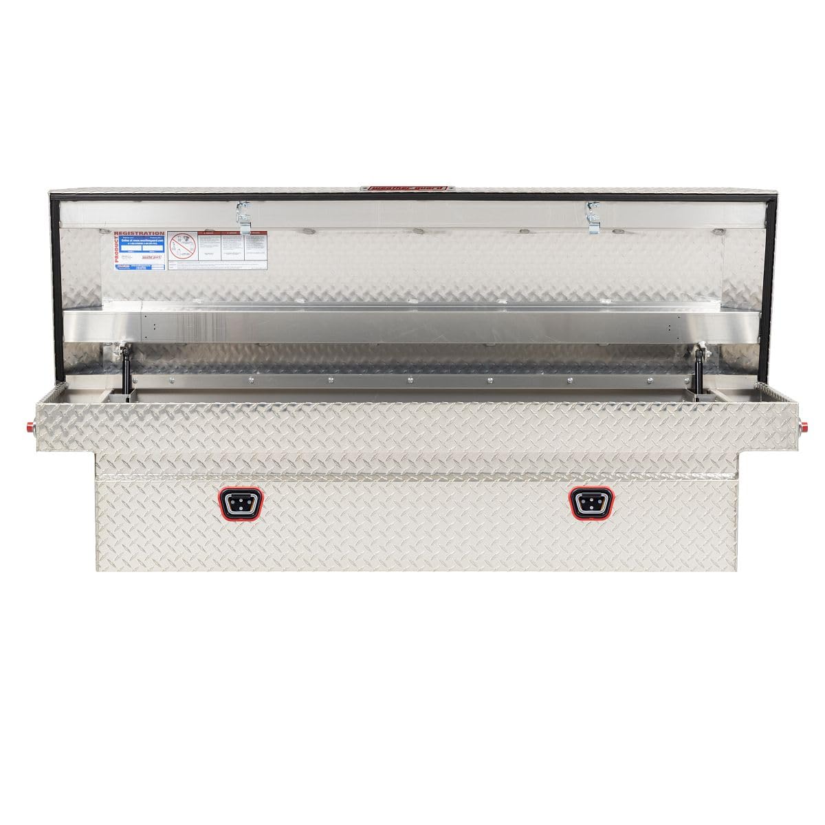 Weather Guard Weather Guard Model 127-0-04 Saddle Box, Aluminum, Full Standard, Clear, 11.0 cu ft - Outdoor Depot