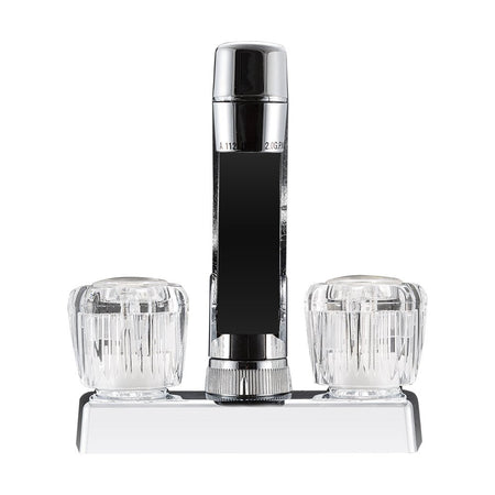 Dura Faucet Dura Faucet DF-PK640A-CP RV Swivel Kitchen, Galley or Bar Faucet with Crystal Acrylic Knobs - Outdoor Depot