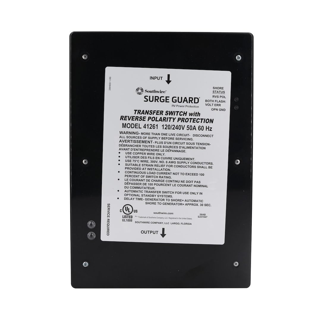Southwire Entry Level 50A Surge Guard Reverse Polarity Transfer Switch - Outdoor Depot