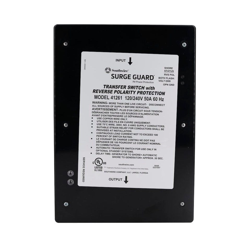 Southwire Entry Level 50A Surge Guard Reverse Polarity Transfer Switch - Outdoor Depot
