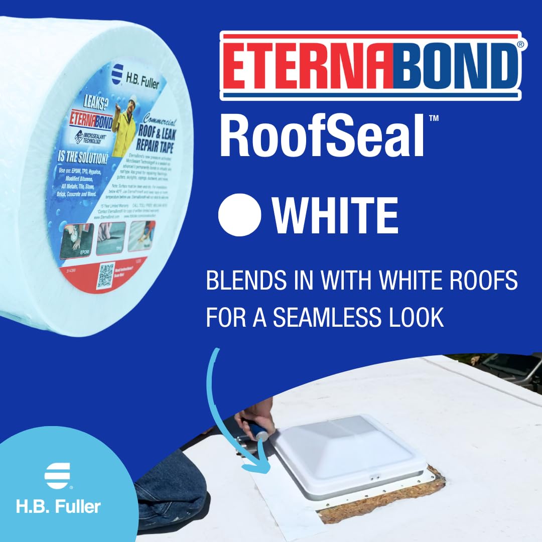 EternaBond EternaBond RoofSeal White 4" x50' MicroSealant UV Stable RV Roof Seal Repair Tape | 35 mil Total - Outdoor Depot
