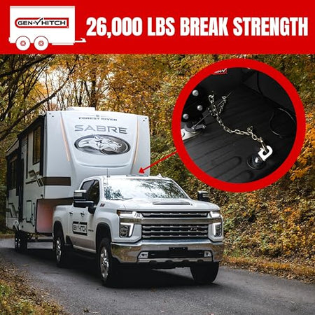 GEN-Y Hitch GEN-Y Hitch Towing Safety Chain for Trailers and RVs - 3/8 Inches x 84 Inches with 2 Safety Slip - Outdoor Depot