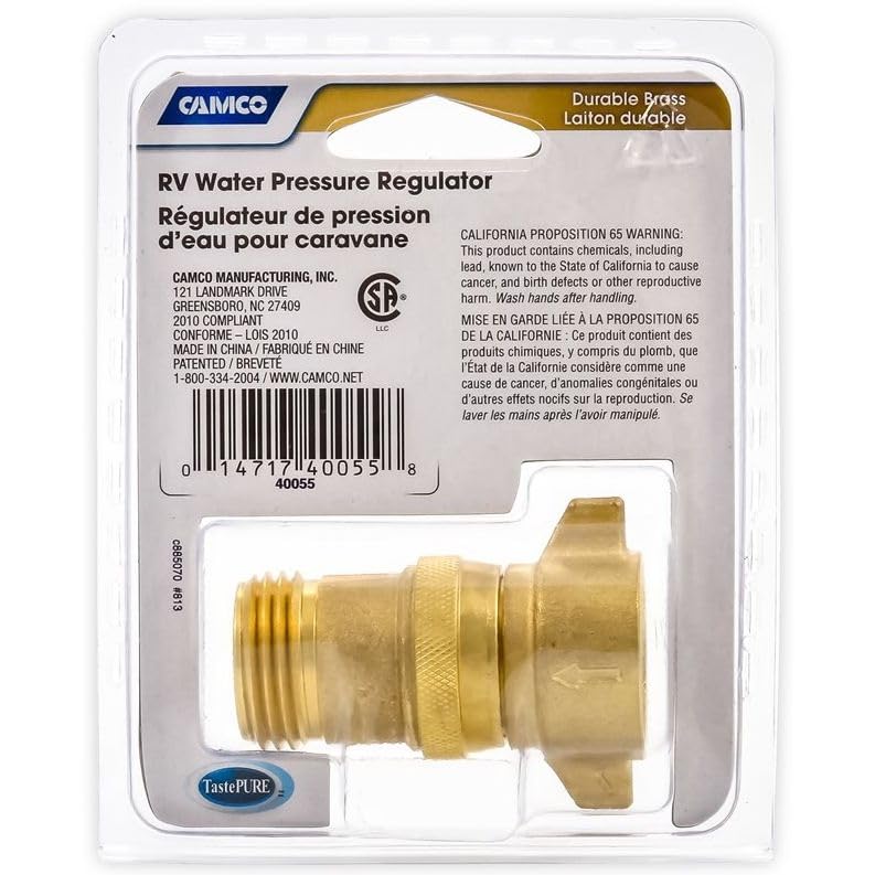 Camco Camco Brass Marine/RV Water Pressure Regulator – Protects RV Kitchen Small Appliances, Plumbing & - Outdoor Depot