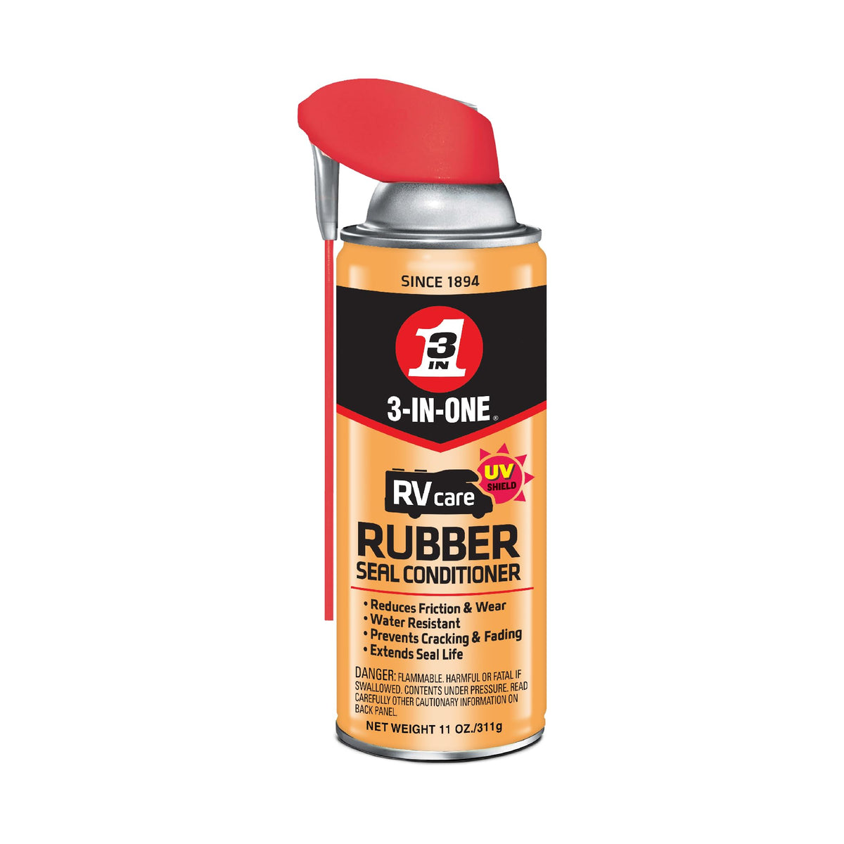 3-IN-ONE 3-IN-ONE RVcare Rubber Seal Conditioner with SMART STRAW SPRAYS 2 WAYS, 11 OZ - Outdoor-Depot.us