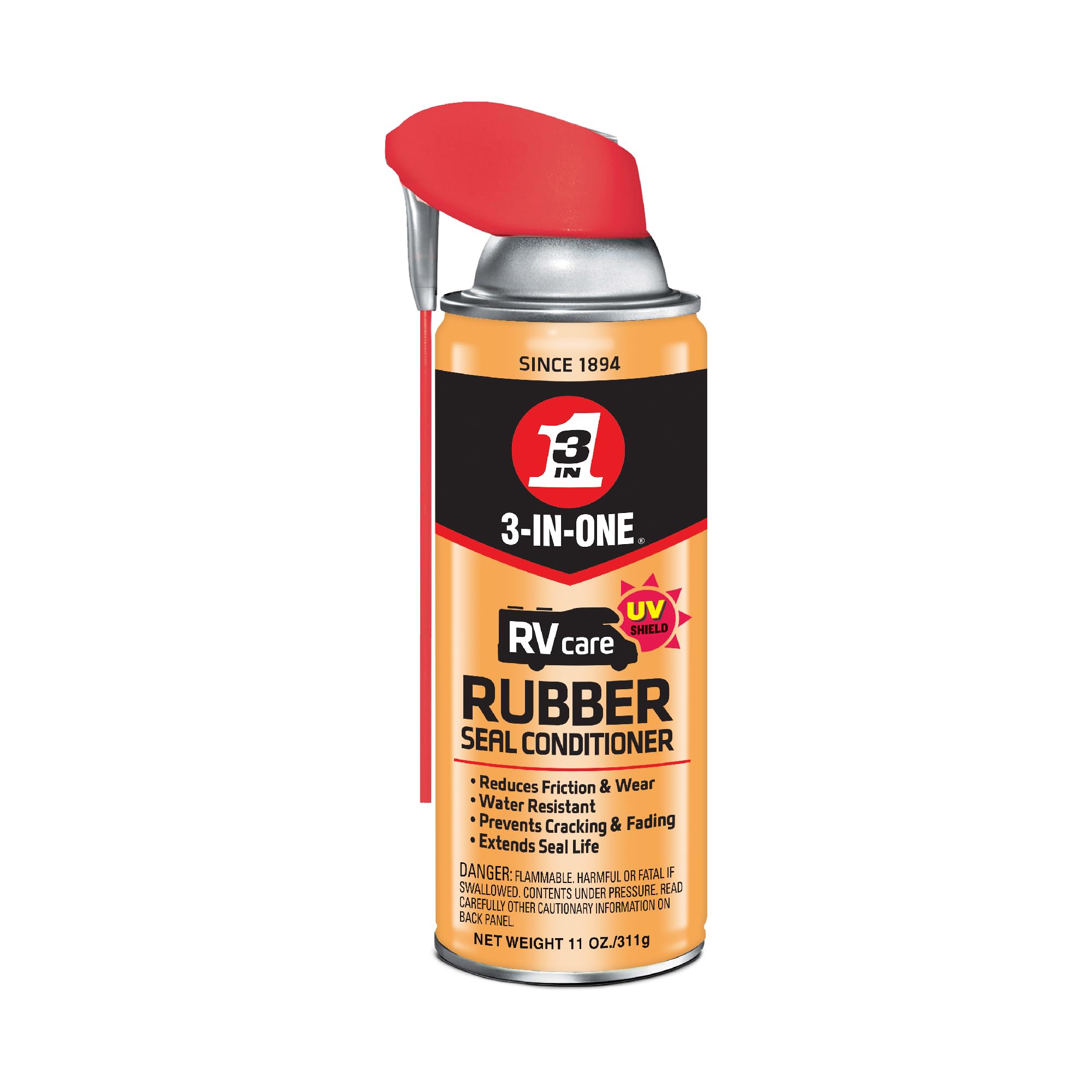 3-IN-ONE 3-IN-ONE RVcare Rubber Seal Conditioner with SMART STRAW SPRAYS 2 WAYS, 11 OZ - Outdoor-Depot.us