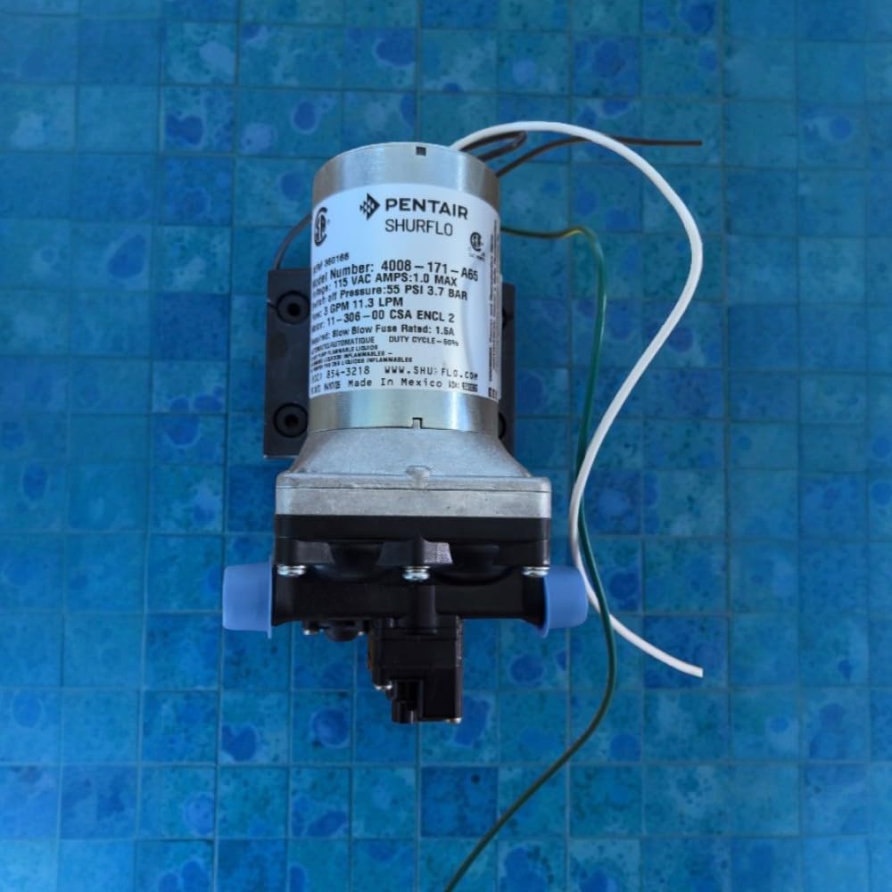 SHURFLO PENTAIR SHURFLO Revolution 4008-171-E65 RV Fresh Water Pump 115V AC 3.0 GPM 55 PSI Quiet Automatic - Outdoor Depot