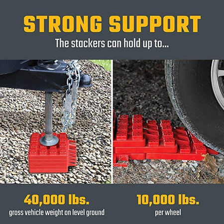 Valterra Valterra A10-0916 Stacker, (Pack of 4) , Red - Outdoor Depot