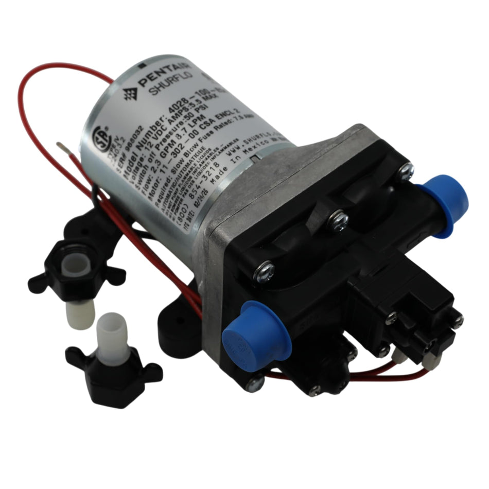 SHURFLO 4028-100-E54 PENTAIR   Revolution 12V Water Pump, 2.3 GPM Diaphragm Pump, 50 PSI...