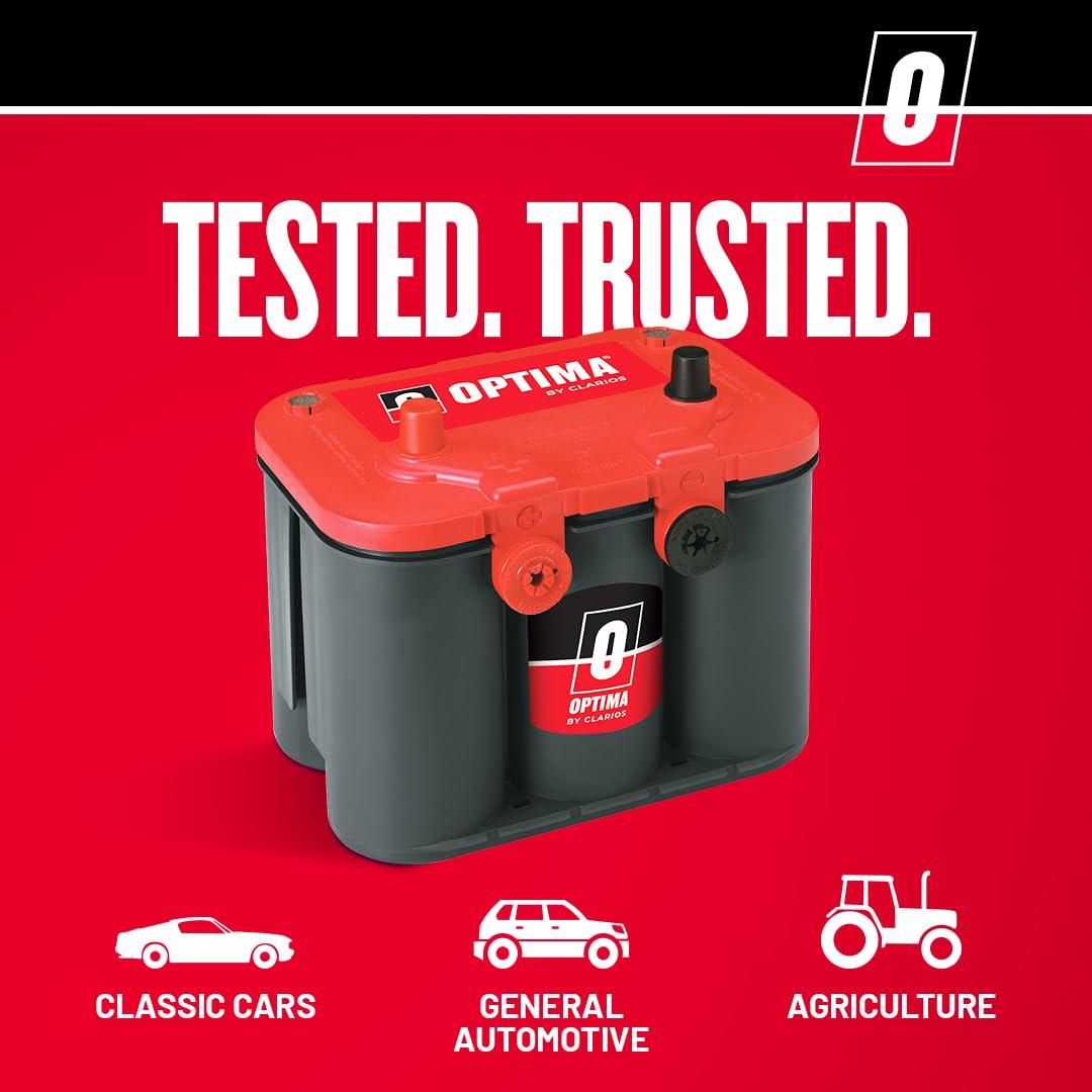 OPTIMA OPTIMA Batteries High Performance 75/25 REDTOP Sealed AGM Car, Truck, and SUV Starting Battery, 720 - Outdoor Depot