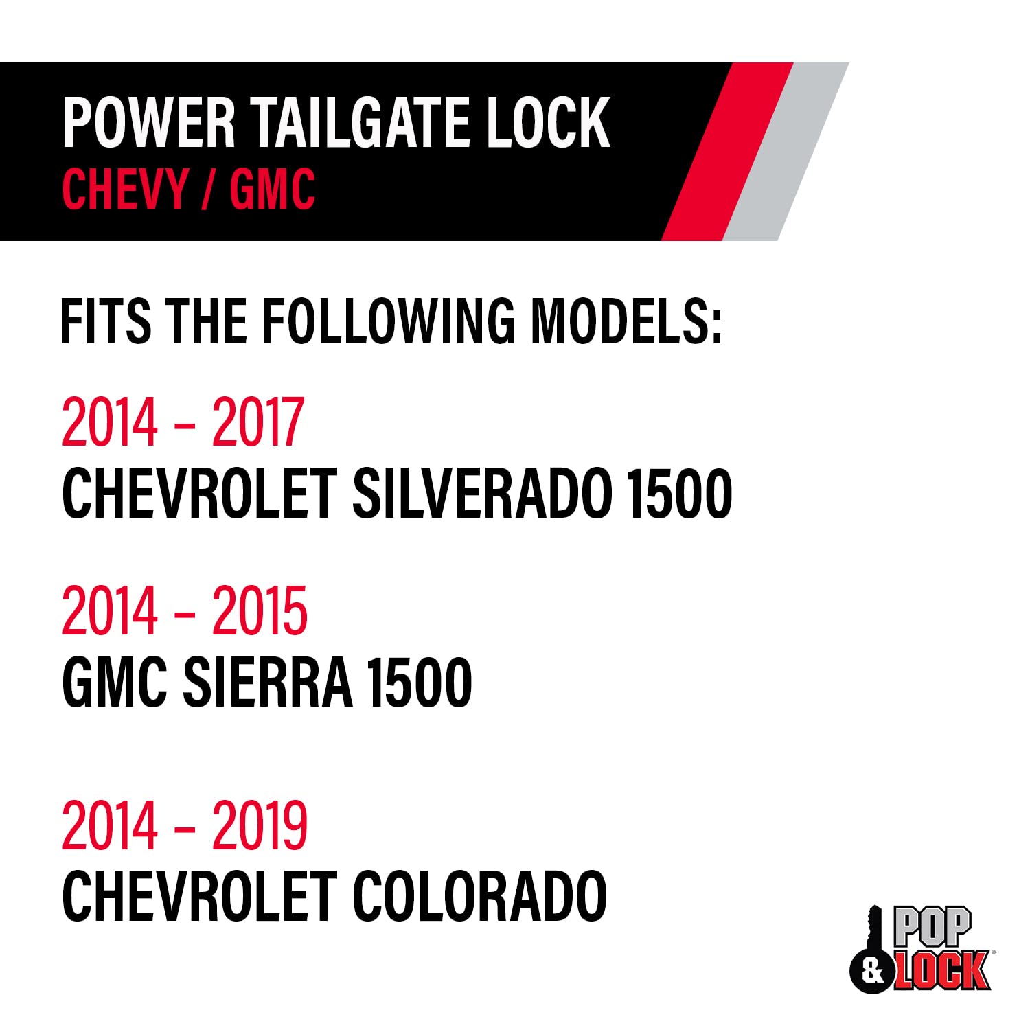 Pop & Lock Pop & Lock – Power Tailgate Lock for Chevrolet Silverado 1500, GMC Sierra 1500 & 2500 (PL8140) - Outdoor Depot