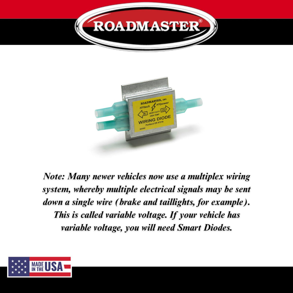 Roadmaster Roadmaster 794 Pack of 4 Hy-Power Diodes Compatible with RVs & Flat Towed Vehicles | Prevents - Outdoor Depot