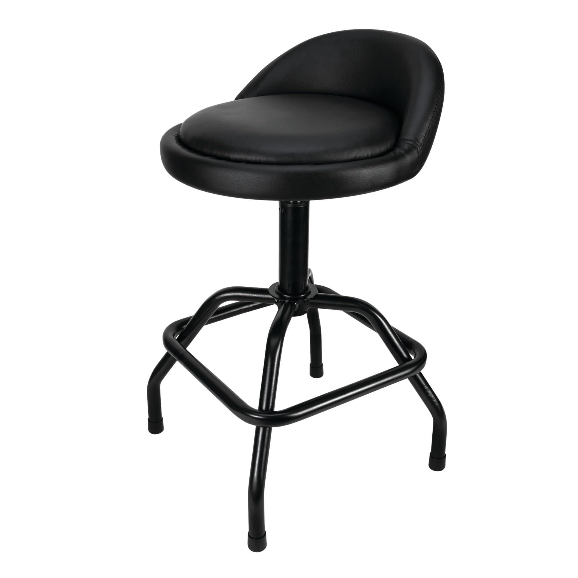 Performance Tool Performance Tool W85011 Pneumatic Swivel Bar Stool with Back Support, 360-Degree Swivel, - Outdoor Depot