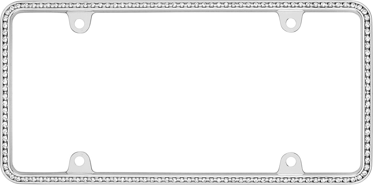 Cruiser Accessories Cruiser Accessories 18130 Diamondesque License Plate Frame, Chrome/Clear - Outdoor Depot
