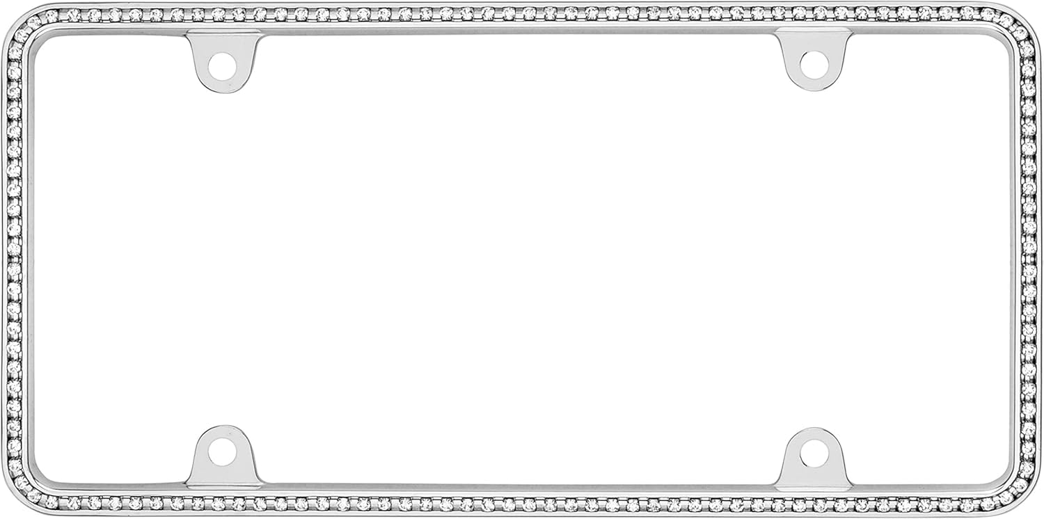 Cruiser Accessories Cruiser Accessories 18130 Diamondesque License Plate Frame, Chrome/Clear - Outdoor Depot