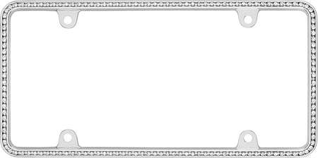 Cruiser Accessories Cruiser Accessories 18130 Diamondesque License Plate Frame, Chrome/Clear - Outdoor Depot