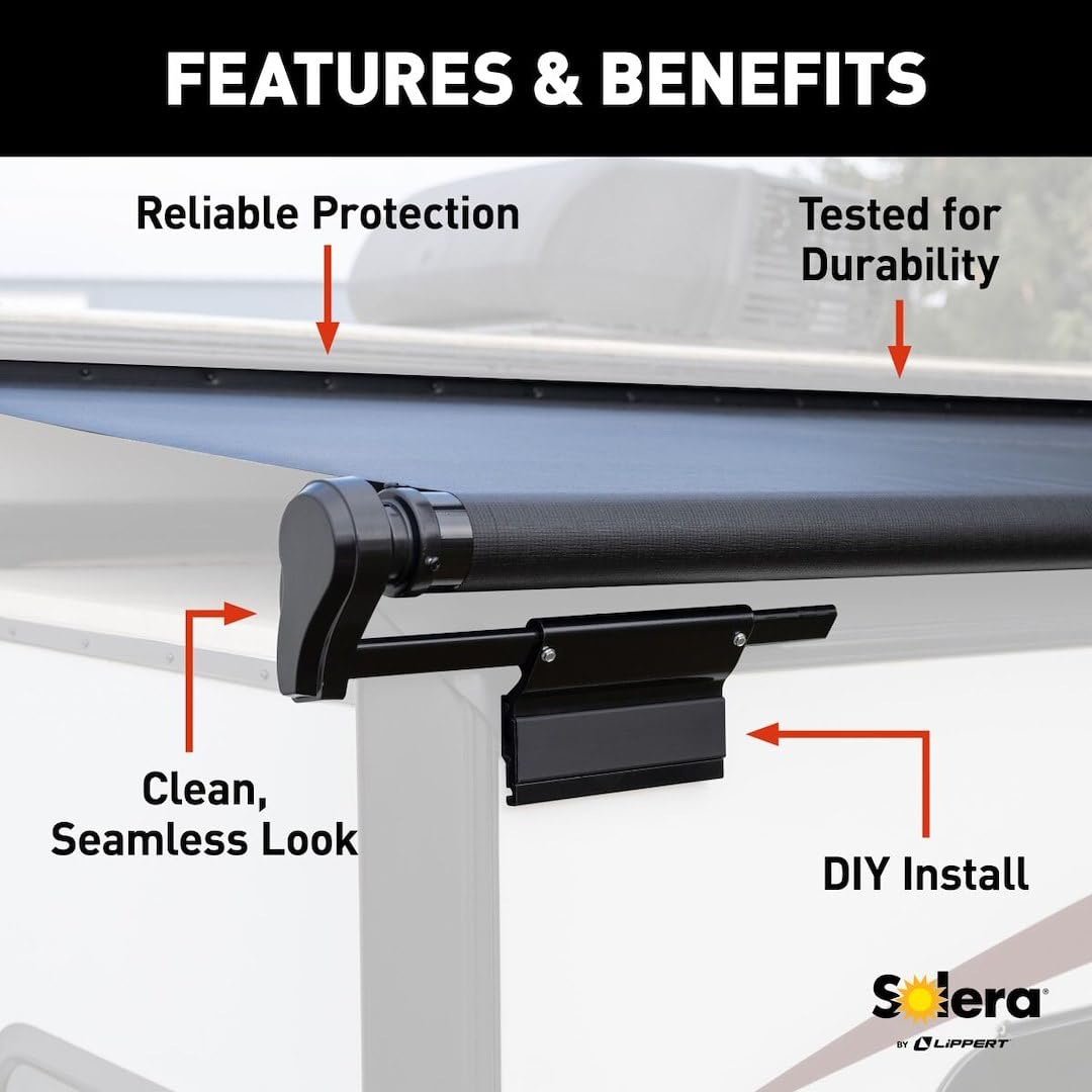 Solera Solera 5000 Series Slide Topper Awning, White - 7'6" (7'1" Fabric) - Outdoor Depot