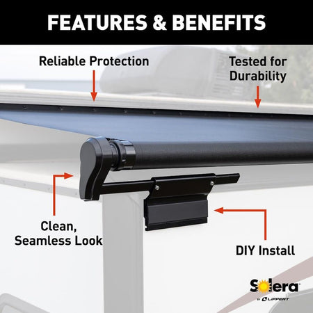 Solera Solera 5000 Series Slide Topper Awning, White - 7'6" (7'1" Fabric) - Outdoor Depot