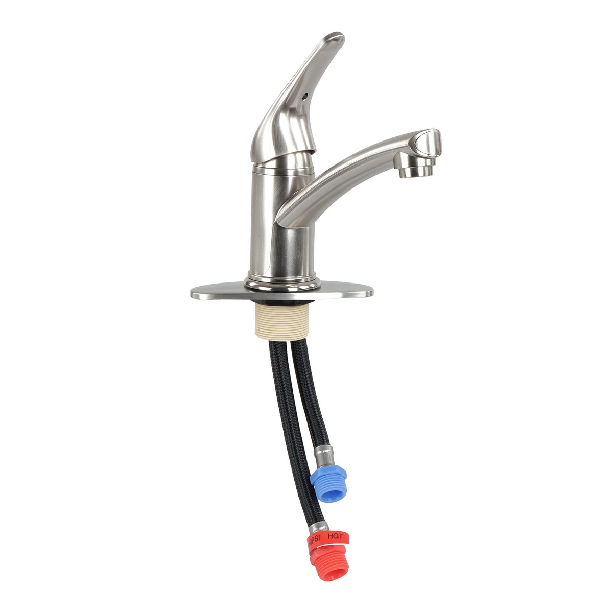Empire Faucets Empire Faucets SL70LVRN-E Single Handle Bathroom Faucet with Extended Reach Spout - Brushed - Outdoor Depot