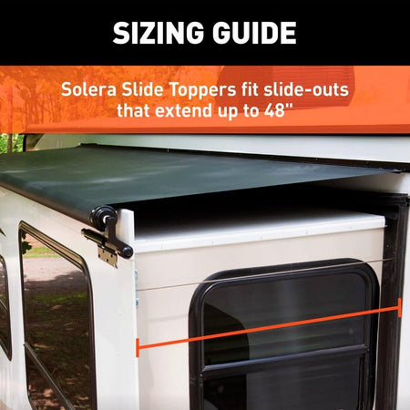 Solera Solera 5000 Series Black Slide Topper RV Slide-Out Awning 7' (6'7" Fabric) 13.5 oz Vinyl Leak-Proof, - Outdoor Depot